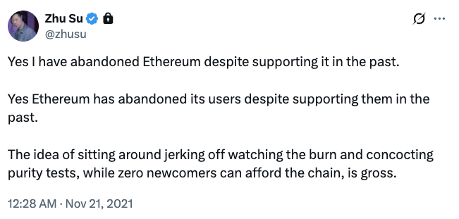 Zhu Su on Ethereum fees